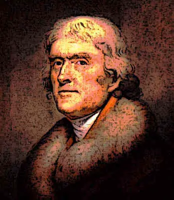Thomas Jefferson Founding Father 3rd President of America Portrait Painting