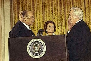 President Gerald Ford Being Sworn in as American President
