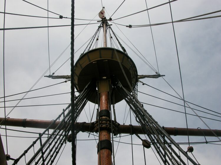 The-Pilgrims-Mayflower-Ship-Mast-American-History