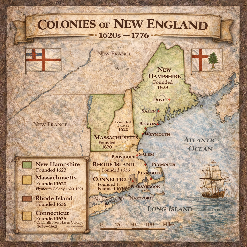 Colonies of New England – American History
